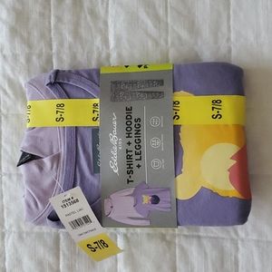 Eddie Bauer Girls t-shirt + hoodie + leggings